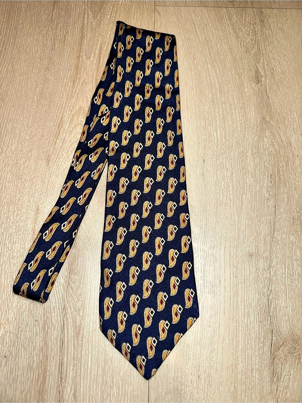 Joseph Abboud Geometric Tie in Blue & Gold